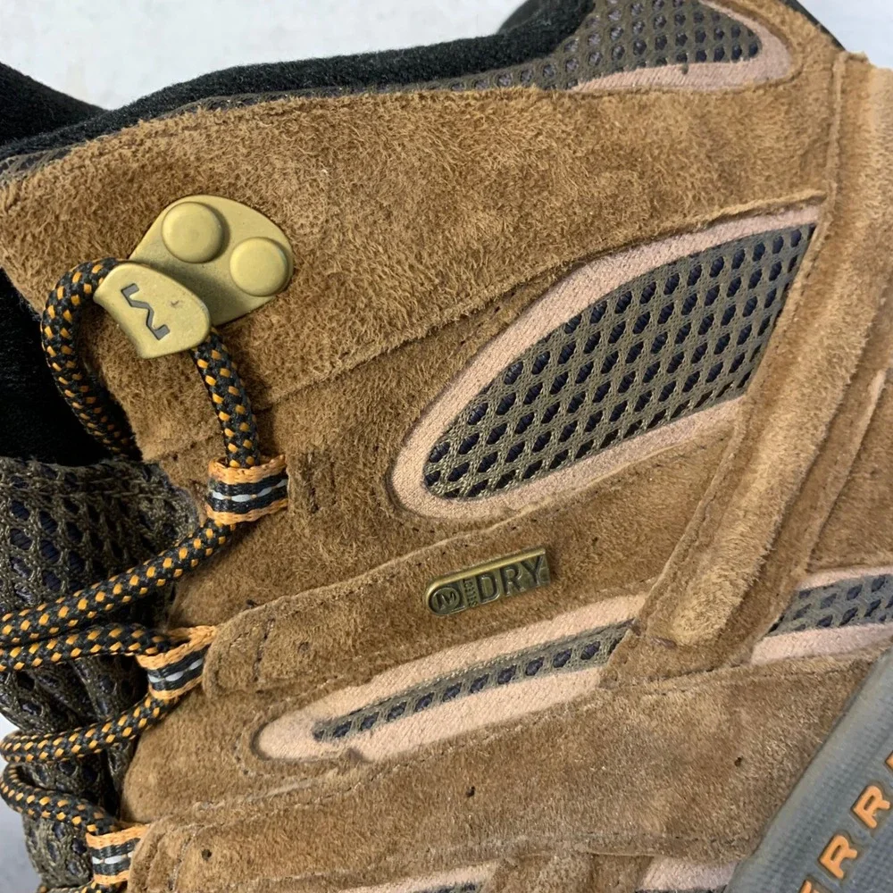 Merrell‎ Moab 2 Mid Hiking Boots Mens 14 Brown Suede Vibram J06057M Earth EUC